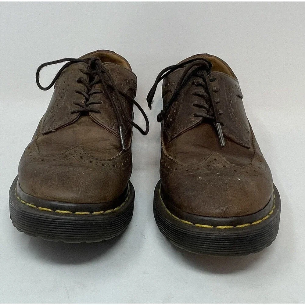 Dr Martens Brown Leather Wingtip 3989 Oxford Brogue Shoes Mens Sz 6 Women’s Sz 7